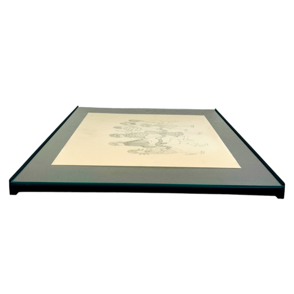 Julie Corsover Print "Ring Around a Rosy" Nine Kids Playing Vintage Framed 13x19 - Picture 8 of 13